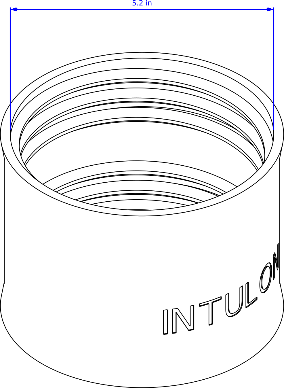 Intulon 5-inch Tube Portable Air Conditioner Exhaust Hose Coupler - Clockwise Thread 5CWCPL image 3