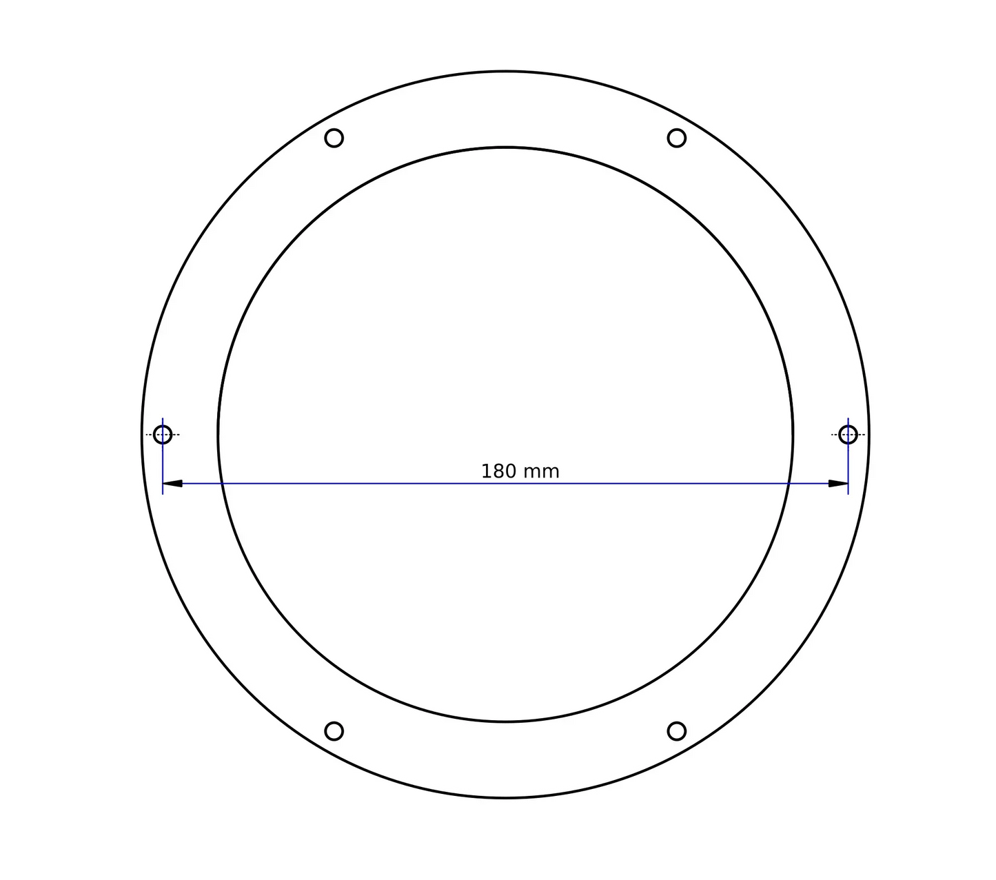intulon 6-inch Portable Air Conditioner Exhaust Hose Flange Wall Mount - Counter-Clockwise Thread 6CCWMOUNT - Intulon