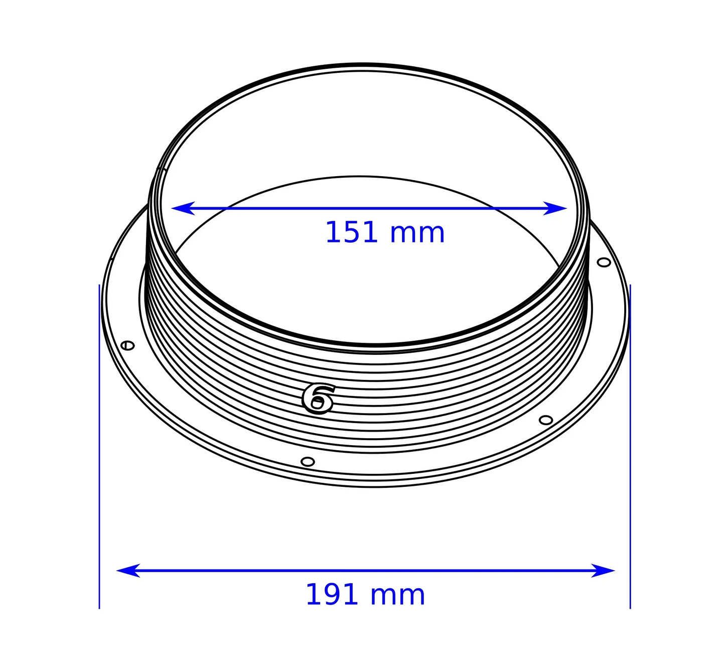 Intulon 6-inch Portable Air Conditioner Exhaust Tube Flange Mount and Off-Season Plug Bundle - Counter-Clockwise Thread - 6CCWMOUNT and 6CCWPLUG - Intulon
