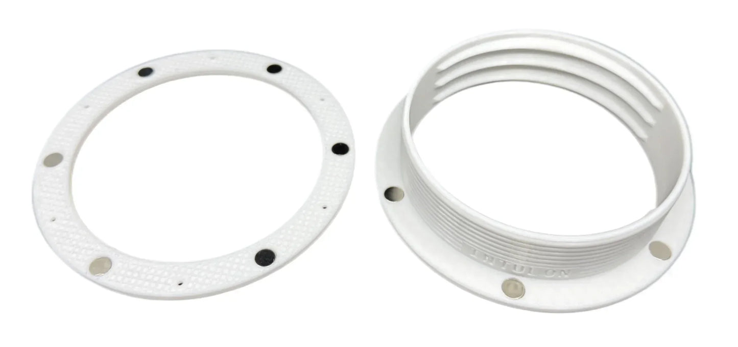 Magnetic Omni-directional Threaded Wall Flange Mount for Portable Air Conditioner 6 inch Exhaust Hose with Off-Season Cover and Flange Ring 6MAG-RING-KIT - Intulon