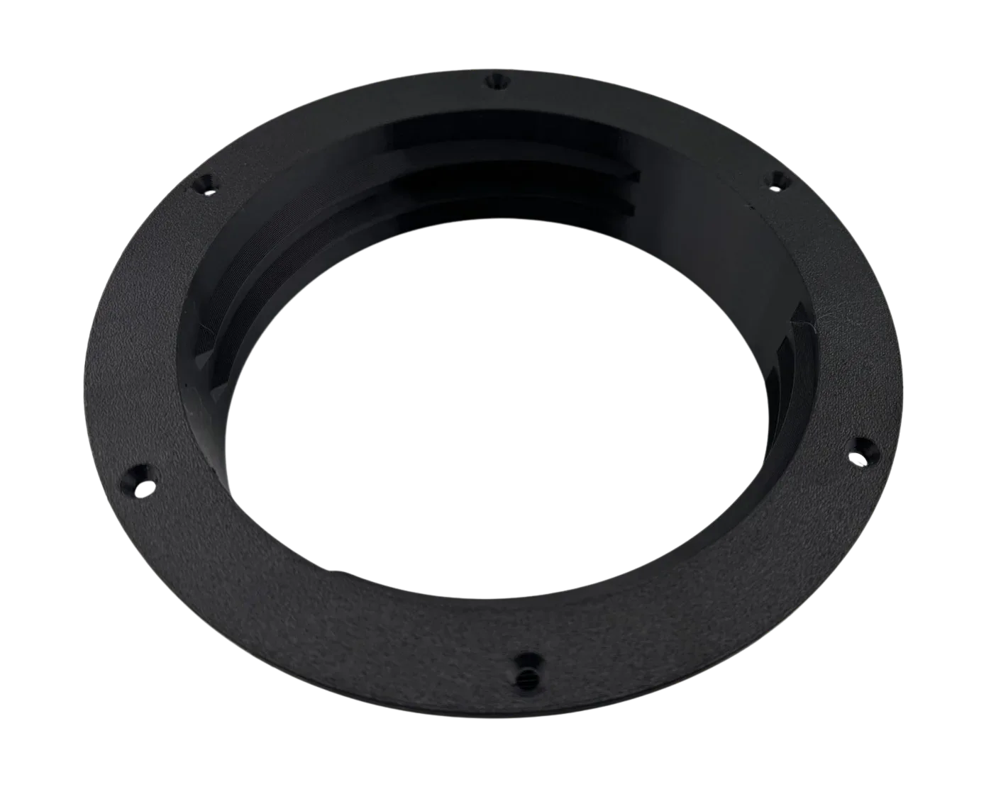 Magnetic Omni-directional Threaded Wall Flange Mount for Portable Air Conditioner 6 inch Exhaust Hose/Tube | Black | 6MNT-WALL-BK - Intulon