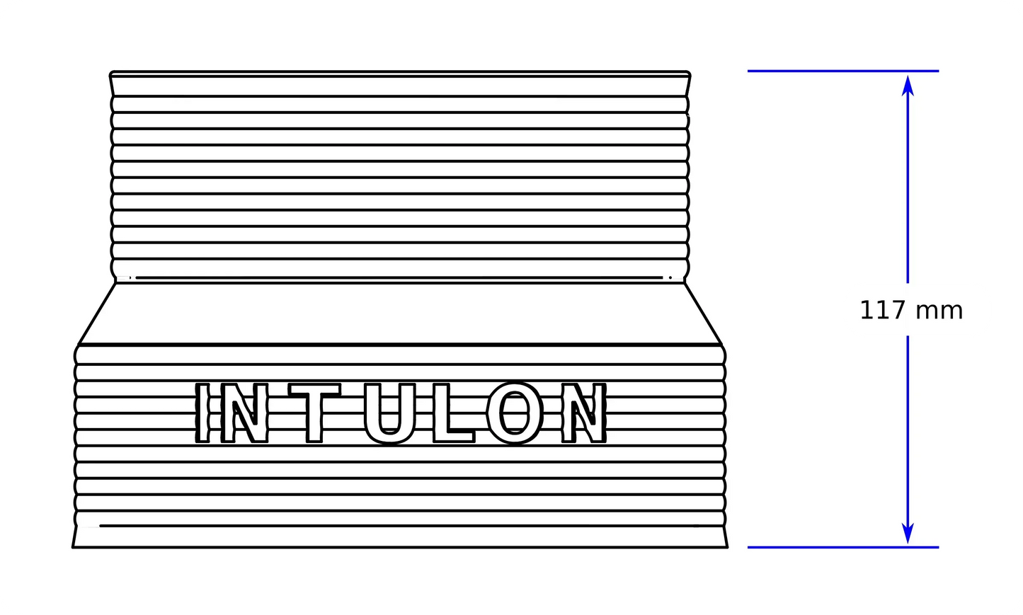 intulon 6-inch to 5-inch Portable A/C Exhaust Hose Coupler/Adapter/Reducer - Omnidirectional - Clockwise or Counter-clockwise Thread - Intulon