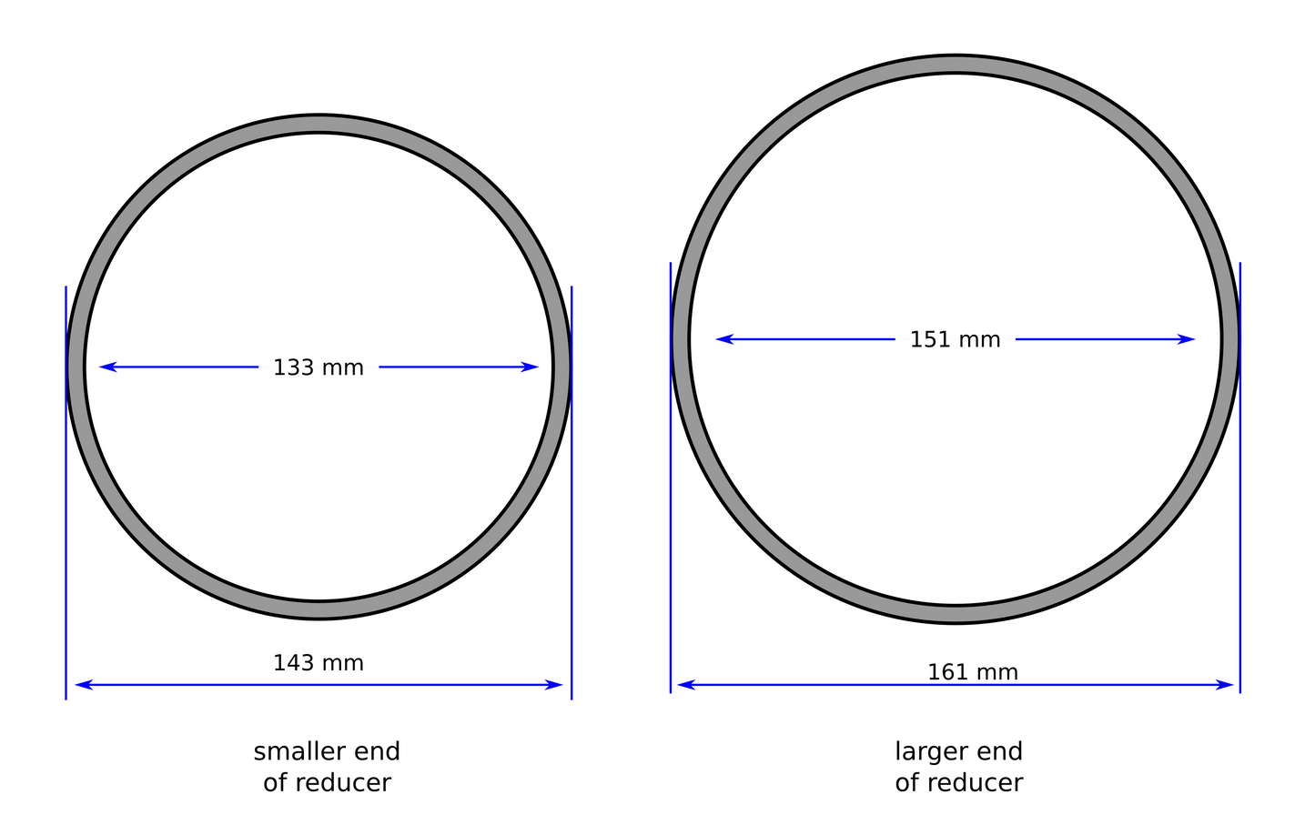 intulon 6-inch to 5-inch Portable A/C Exhaust Hose Coupler/Adapter/Reducer - Omnidirectional - Clockwise or Counter-clockwise Thread image 2