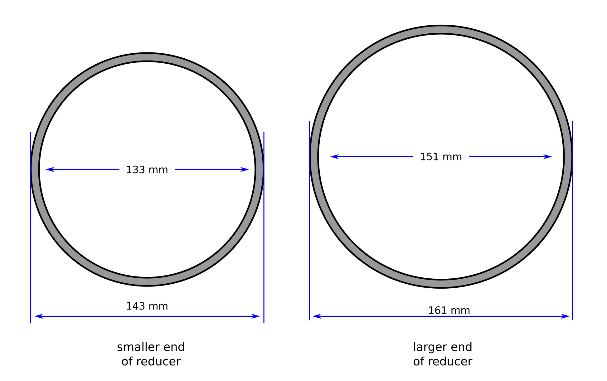 intulon 6-inch to 5-inch Portable A/C Exhaust Hose Coupler/Adapter/Reducer - Omnidirectional - Clockwise or Counter-clockwise Thread image 2