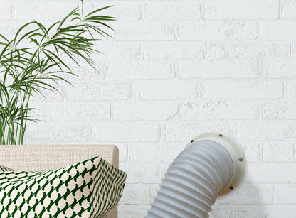 Magnetic Omni-directional Threaded Portable AC Vent Kit, 6 inch Flange Mount with Off-Season Cover | White | 6MNT-MAG-KIT-WH image 6