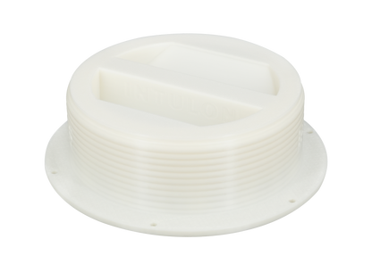 Omni-directional Threaded Wall Flange Mount for 5-inch Portable Air Conditioner Exhaust Tube with Off-Season Plug Kit/Bundle 5MNT-PLUG-KIT by Intulon image 1