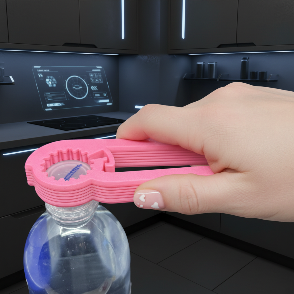 Intulon Water Bottle Opener for Seniors, Arthritis-Friendly Twist Cap Remover, Kitchen Gadget V5 image 0