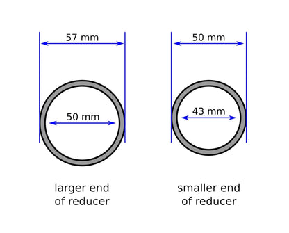 1 7/8in to 1 1/4in Vacuum Hose Reducer Coupler Accessory - 2CCWReducer - Counterclockwise Thread - Off White - Intulon
