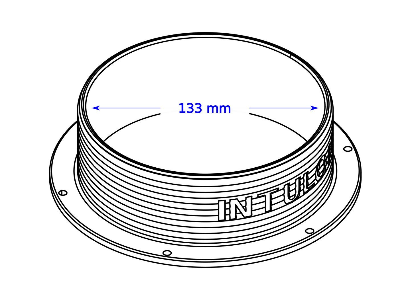 Intulon 5-inch Tube Portable Air Conditioner Exhaust Hose Flange Wall Mount - Counter Clockwise Thread 5CCWMOUNT image 2