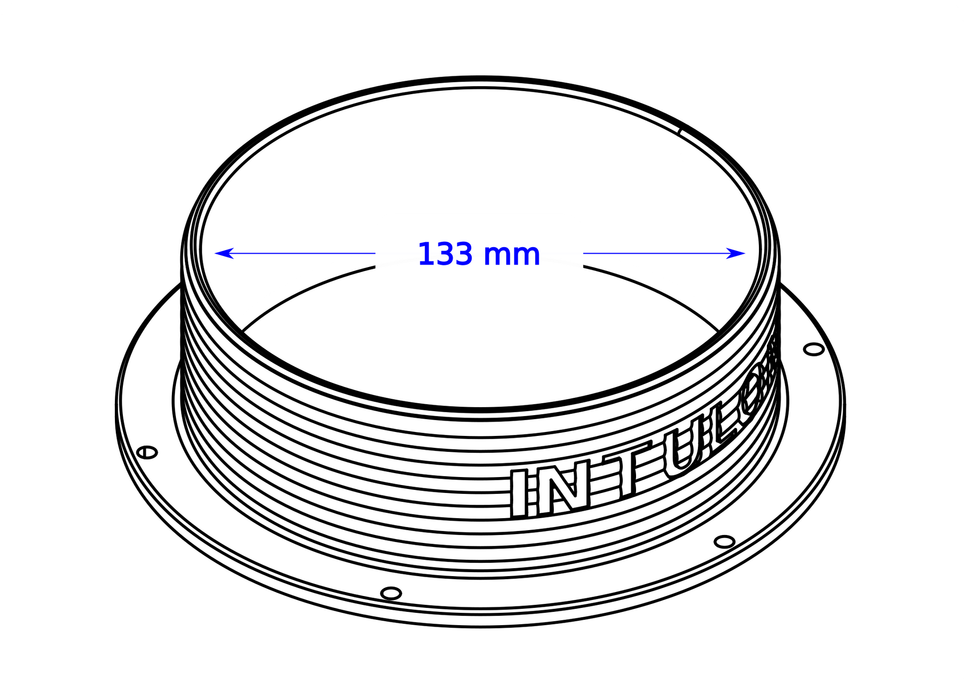 Intulon 5-inch Tube Portable Air Conditioner Exhaust Hose Flange Wall Mount - Counter Clockwise Thread 5CCWMOUNT image 2