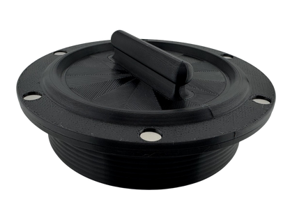 Magnetic Omni-directional Threaded Portable AC Vent Kit, 6 inch Flange Mount with Off-Season Cover | Black | 6MNT-MAG-KIT-BK image 5