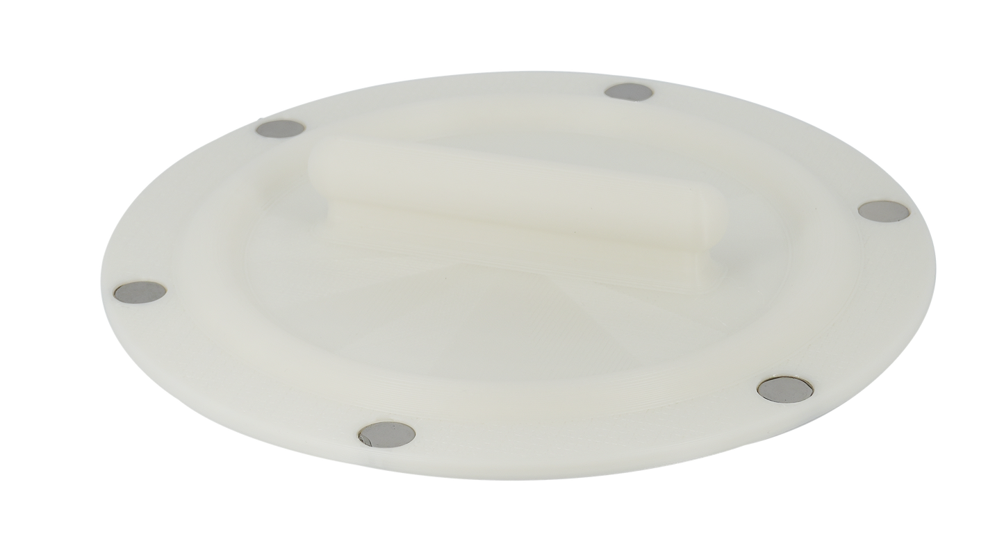 Magnetic Omni-directional Threaded Portable AC Vent Kit, 6 inch Flange Mount with Off-Season Cover | White | 6MNT-MAG-KIT-WH image 2