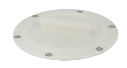 Magnetic Omni-directional Threaded Portable AC Vent Kit, 6 inch Flange Mount with Off-Season Cover | White | 6MNT-MAG-KIT-WH image 2