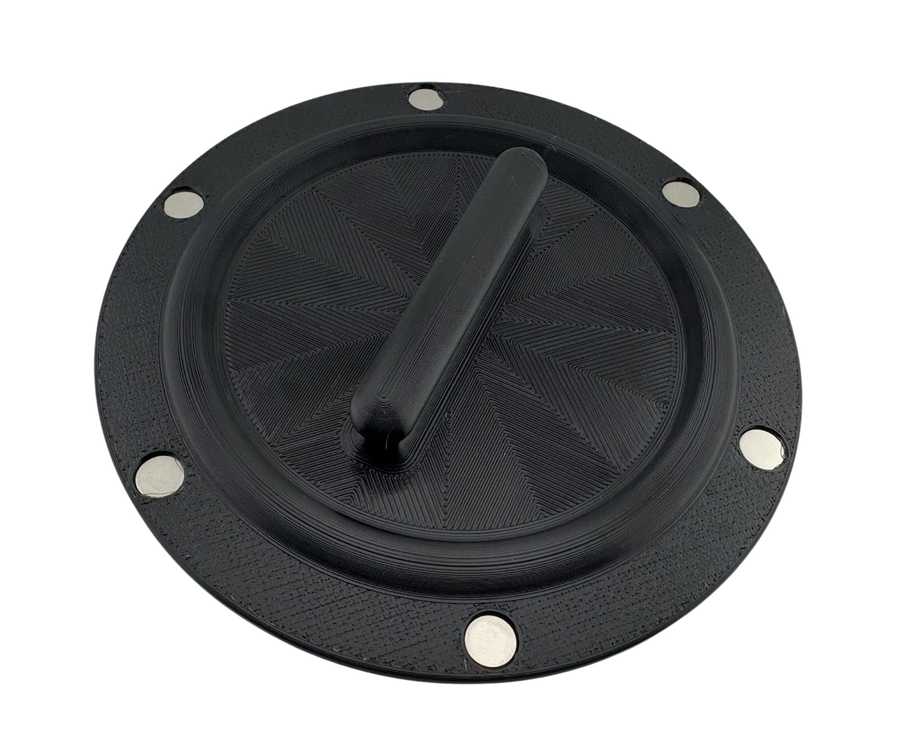 Magnetic Omni-directional Threaded Portable AC Vent Kit, 6 inch Flange Mount with Off-Season Cover | Black | 6MNT-MAG-KIT-BK image 4