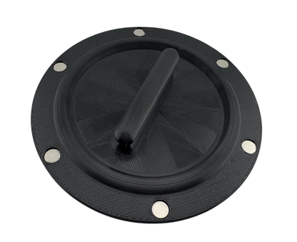 Magnetic Omni-directional Threaded Portable AC Vent Kit, 6 inch Flange Mount with Off-Season Cover | Black | 6MNT-MAG-KIT-BK image 4