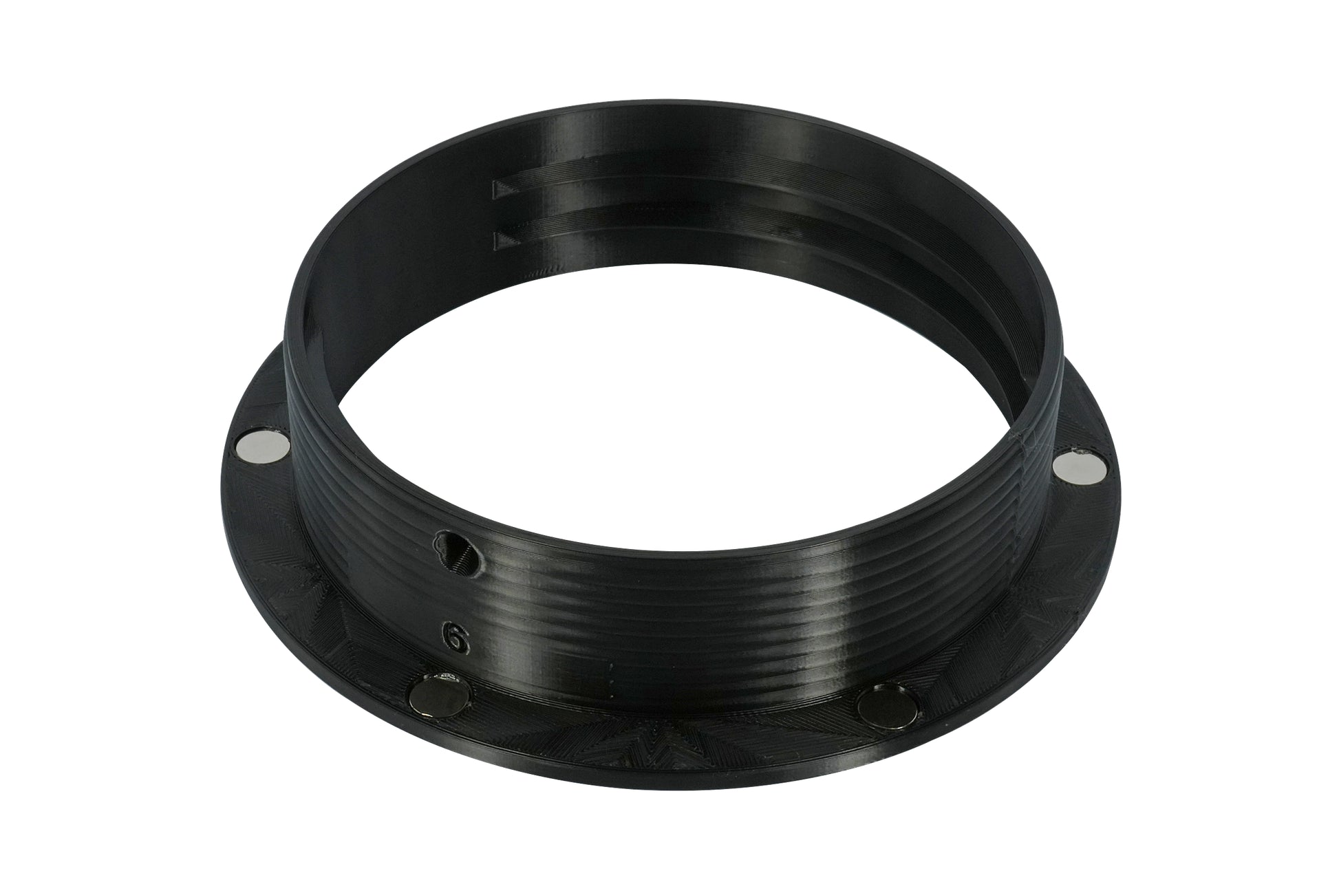 Intulon Magnetic Flange Mount and Magnetic Ring for 6 inch Diameter Tubes | Black image 1