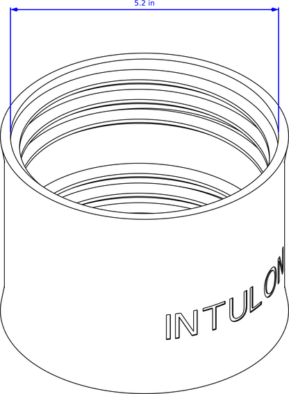Intulon 5-inch Tube Portable Air Conditioner Exhaust Hose Coupler - Clockwise Thread 5CWCPL image 3