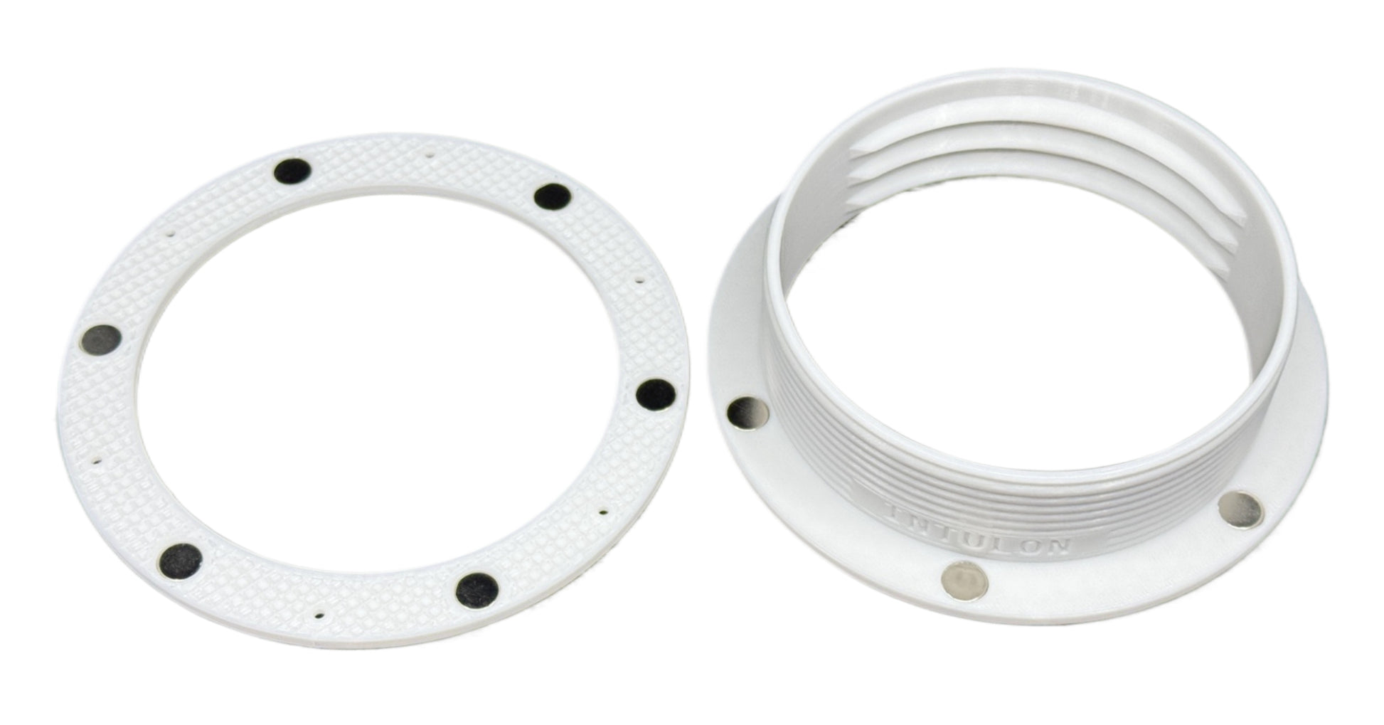 Intulon Magnetic Flange Mount and Magnetic Ring for 5 inch Diameter Tubes | White image 0