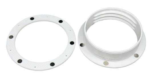 Intulon Magnetic Flange Mount and Magnetic Ring for 5 inch Diameter Tubes | White image 0