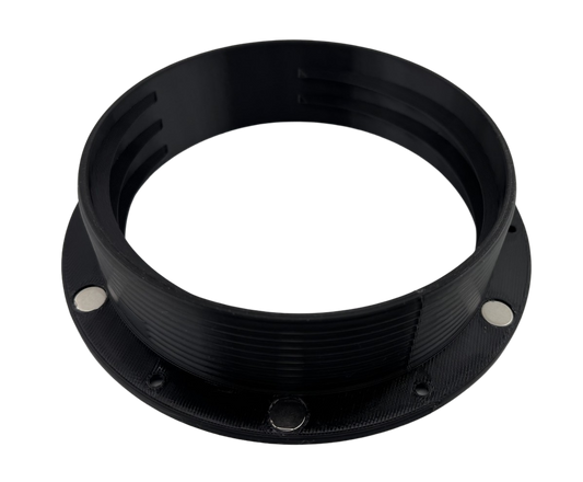 Magnetic Omni-directional Threaded Wall Flange Mount for Portable Air Conditioner 6 inch Exhaust Hose/Tube | Black | 6MNT-WALL-BK image 0