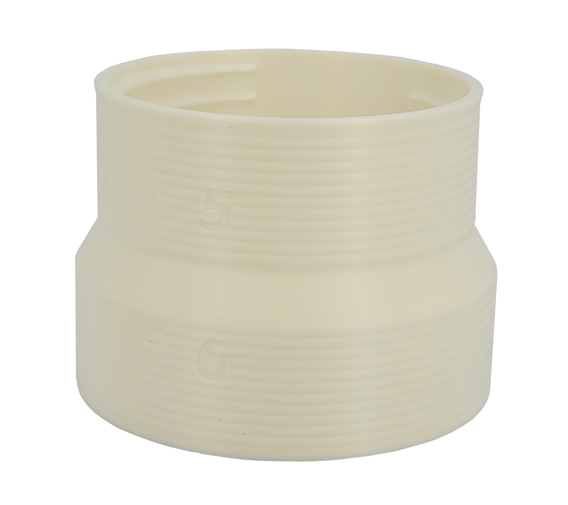 intulon 6-inch to 5-inch Portable A/C Exhaust Hose Coupler/Adapter/Reducer - Omnidirectional - Clockwise or Counter-clockwise Thread image 0