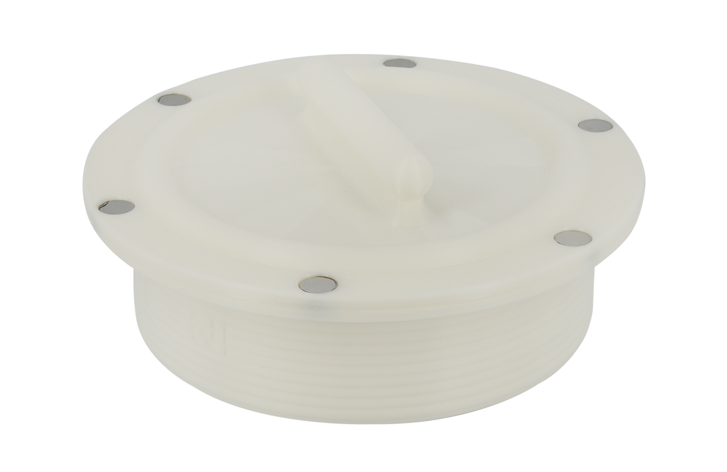 Magnetic Omni-directional Threaded Portable AC Vent Kit, 6 inch Flange Mount with Off-Season Cover | White | 6MNT-MAG-KIT-WH image 1