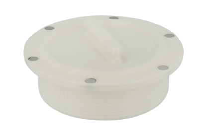 Magnetic Omni-directional Threaded Portable AC Vent Kit, 6 inch Flange Mount with Off-Season Cover | White | 6MNT-MAG-KIT-WH image 1