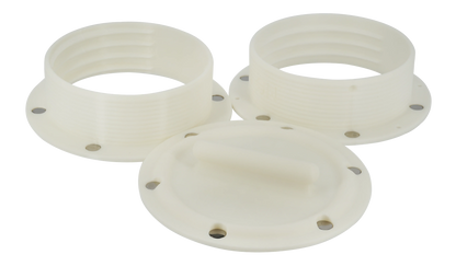 Magnetic Omni-directional Threaded Wall Flange Mount for Portable Air Conditioner 5 inch Exhaust Hose/Tube with Off-Season Cover 5MNT-MAG-KIT - Intulon