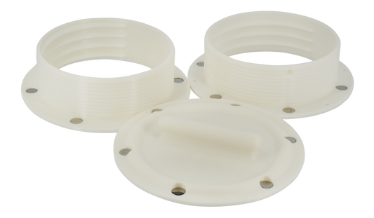 Magnetic Omni-directional Threaded Wall Flange Mount for Portable Air Conditioner 5 inch Exhaust Hose/Tube with Off-Season Cover 5MNT-MAG-KIT image 0