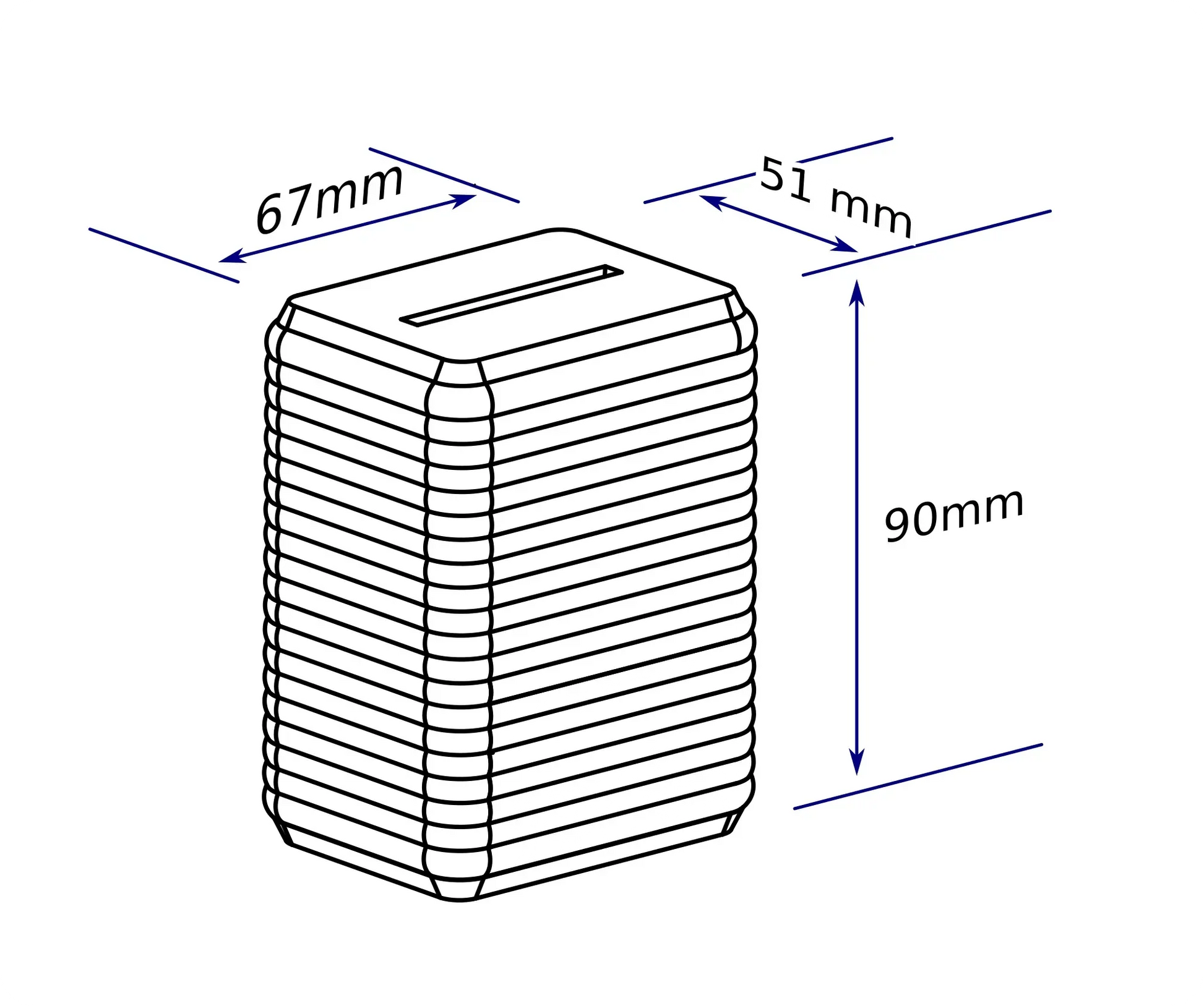 Safety Razor Disposal Case (Tall / Off White) - Intulon