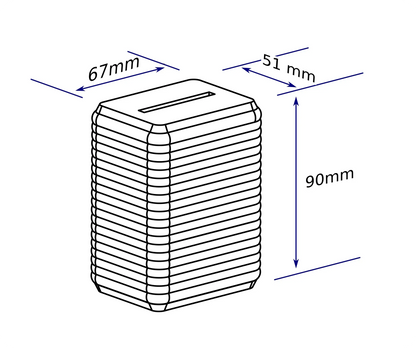 Safety Razor Disposal Case (Tall / Off White) - Intulon