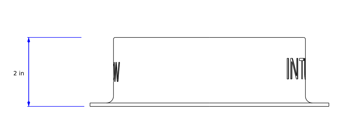 Intulon Portable Air Conditioner Exhaust Hose (5-inch) Thin Flange Wall Mount - Clockwise Thread 5CWMOUNT [Black] image 1