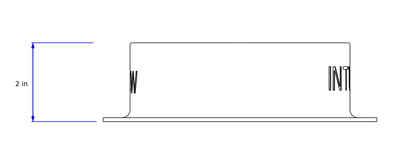 Intulon Portable Air Conditioner Exhaust Hose (5-inch) Thin Flange Wall Mount - Clockwise Thread 5CWMOUNT [Black] image 1