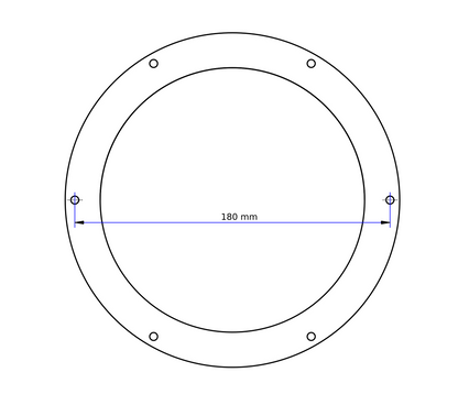 intulon 6-inch Portable Air Conditioner Exhaust Hose Flange Wall Mount - Counter-Clockwise Thread 6CCWMOUNT image 4