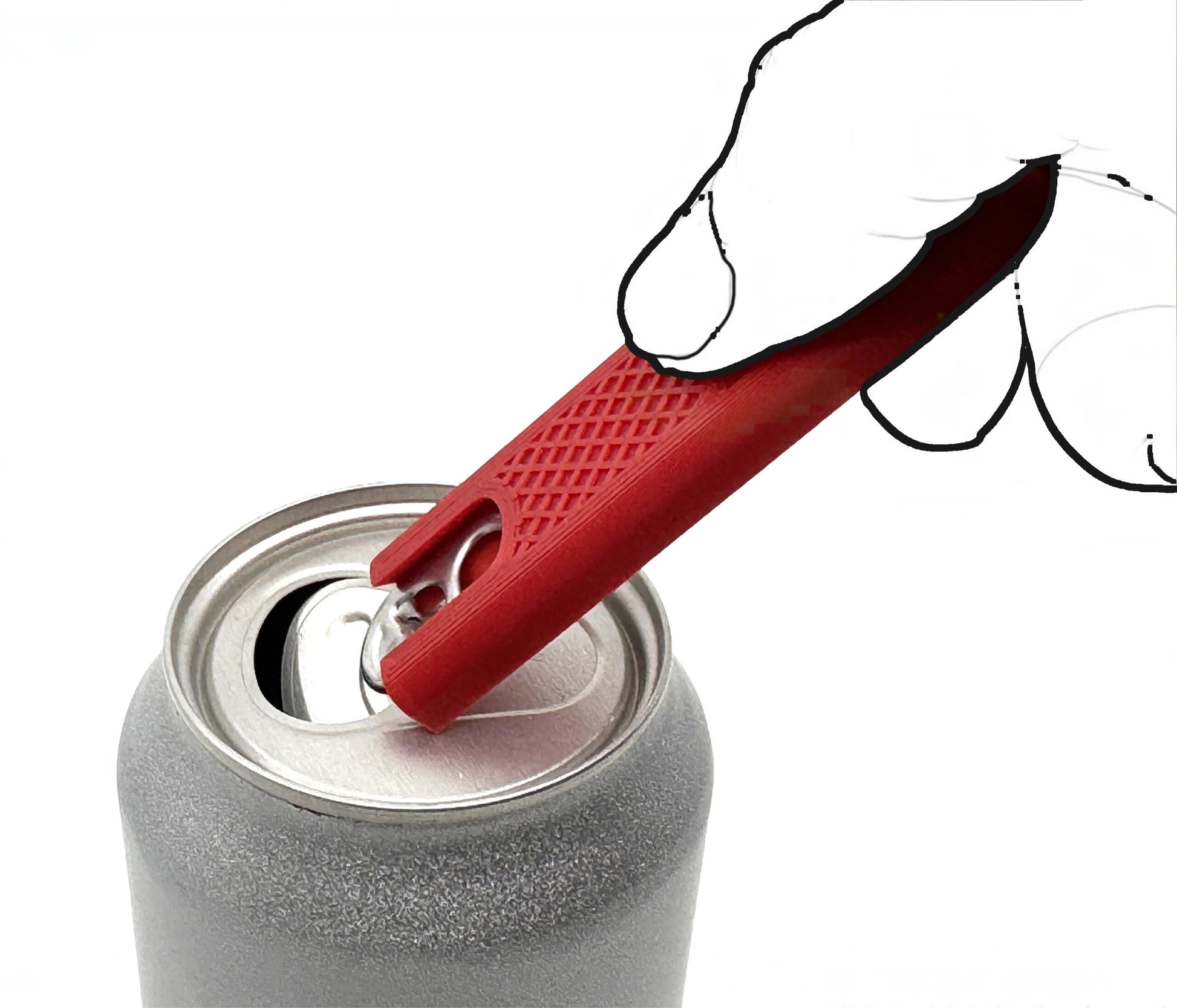 Intulon Can Tab Opener, Can Tab Lifter, Kitchen Gadget, Fingernail Saver for Soda, Soup, Beans, Food Cans image 0