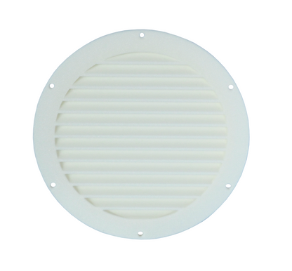 Omni-directional Threaded Flange Mount for Portable Air Conditioner Exhaust Hose - Outdoor with Net/Insect Screen - 6 inch image