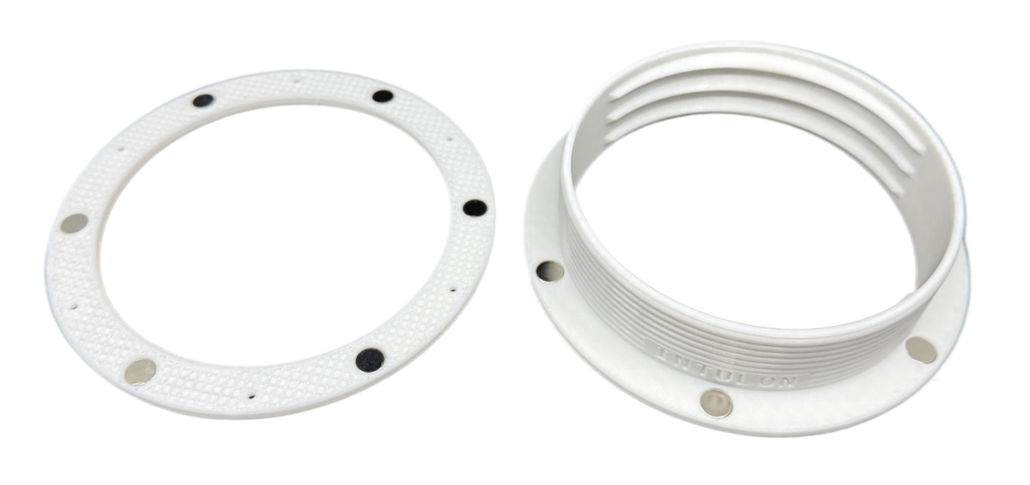 Magnetic Omni-directional Threaded Wall Flange Mount for Portable Air Conditioner 6 inch Exhaust Hose with Off-Season Cover and Flange Ring 6MAG-RING-KIT image 4