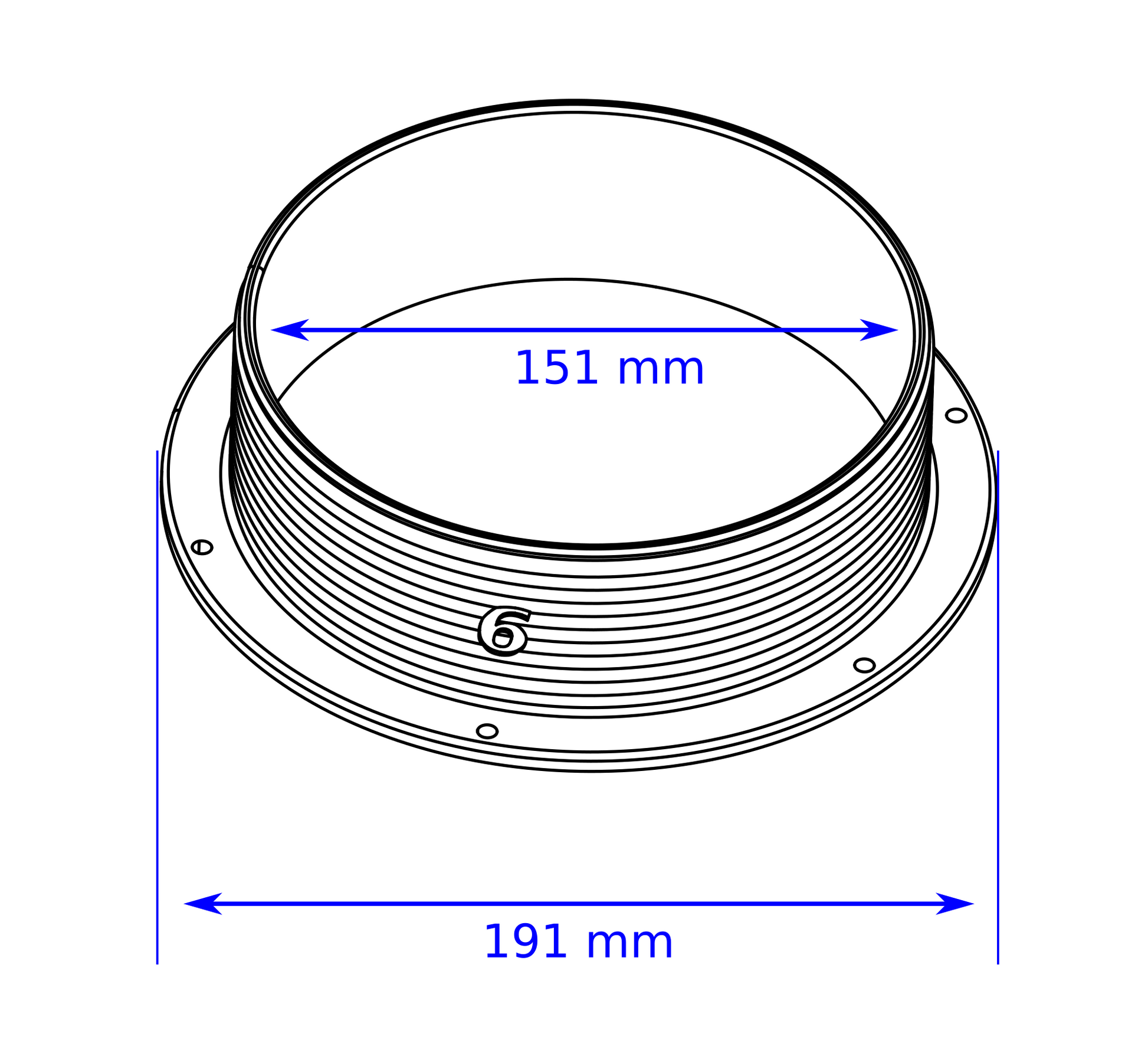 intulon 6-inch Portable Air Conditioner Exhaust Hose Flange Wall Mount - Counter-Clockwise Thread 6CCWMOUNT image 2