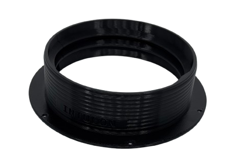 Intulon Portable Air Conditioner Exhaust Hose (5-inch) Thin Flange Wall Mount - Clockwise Thread 5CWMOUNT [Black] image 0