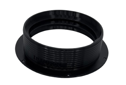 Intulon Portable Air Conditioner Exhaust Hose (5-inch) Thin Flange Wall Mount - Clockwise Thread 5CWMOUNT [Black] image 0