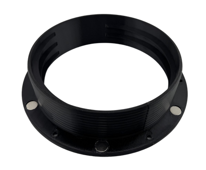 Magnetic Omni-directional Threaded Wall Flange Mount for Portable Air Conditioner 6 inch Exhaust Hose/Tube | Black | 6MNT-WALL-BK image 2