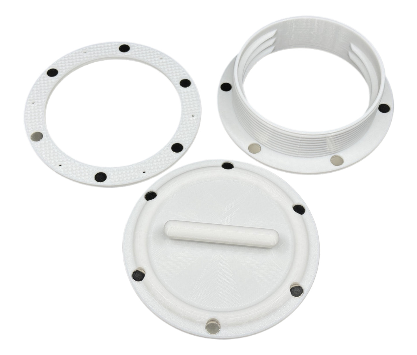 Magnetic Omni-directional Threaded Wall Flange Mount for Portable Air Conditioner 5 inch Exhaust Hose with Off-Season Cover and Flange Ring 5MAG-RING-KIT image 3