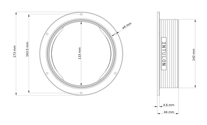 Omni-directional Threaded Flange Mount for Portable Air Conditioner Exhaust Hose image 1