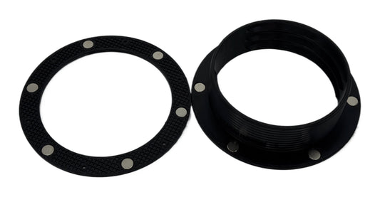 Intulon Magnetic Flange Mount and Magnetic Ring for 6 inch Diameter Tubes | Black image 0