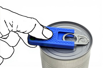 Intulon Can Tab Opener, Can Tab Lifter, Kitchen Gadget, Fingernail Saver for Soda, Soup, Beans, Food Cans - Soup Cans, Blue image