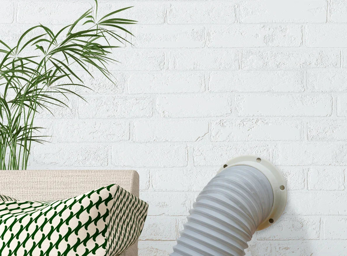 Magnetic Omni-directional Threaded Wall Flange Mount for Portable Air Conditioner 5 inch Exhaust Hose/Tube with Off-Season Cover 5MNT-MAG-KIT - Intulon