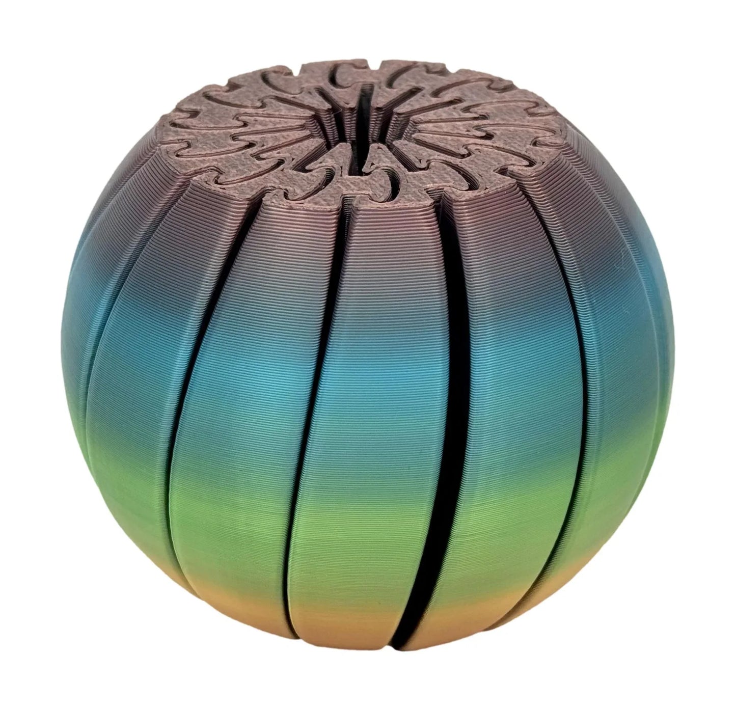 Intulon 3D-Printed Fidget Ball - 14 Section Design for Stress Relief and Entertainment - 3 Inch Diameter - Intulon