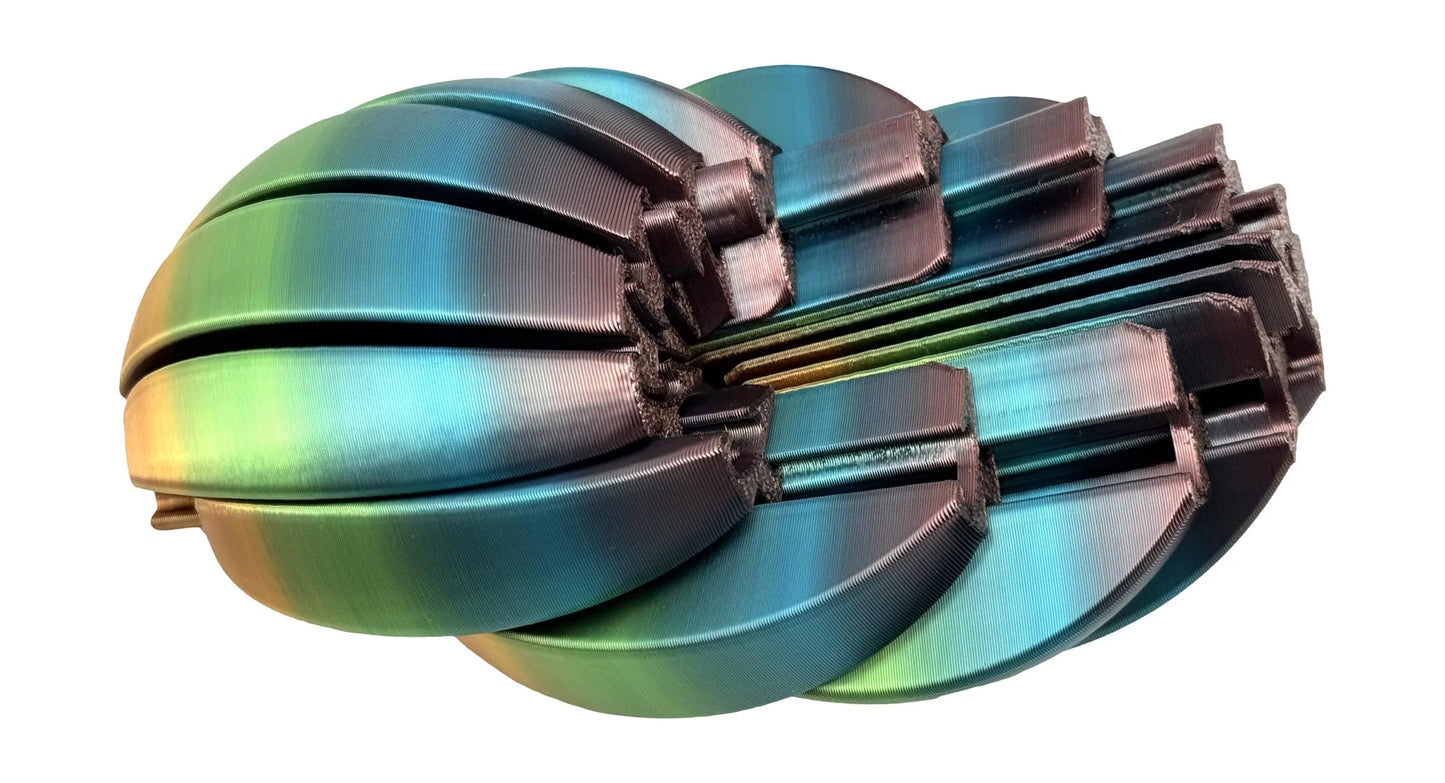 Intulon 3D-Printed Fidget Ball - 14 Section Design for Stress Relief and Entertainment - 3 Inch Diameter - Intulon