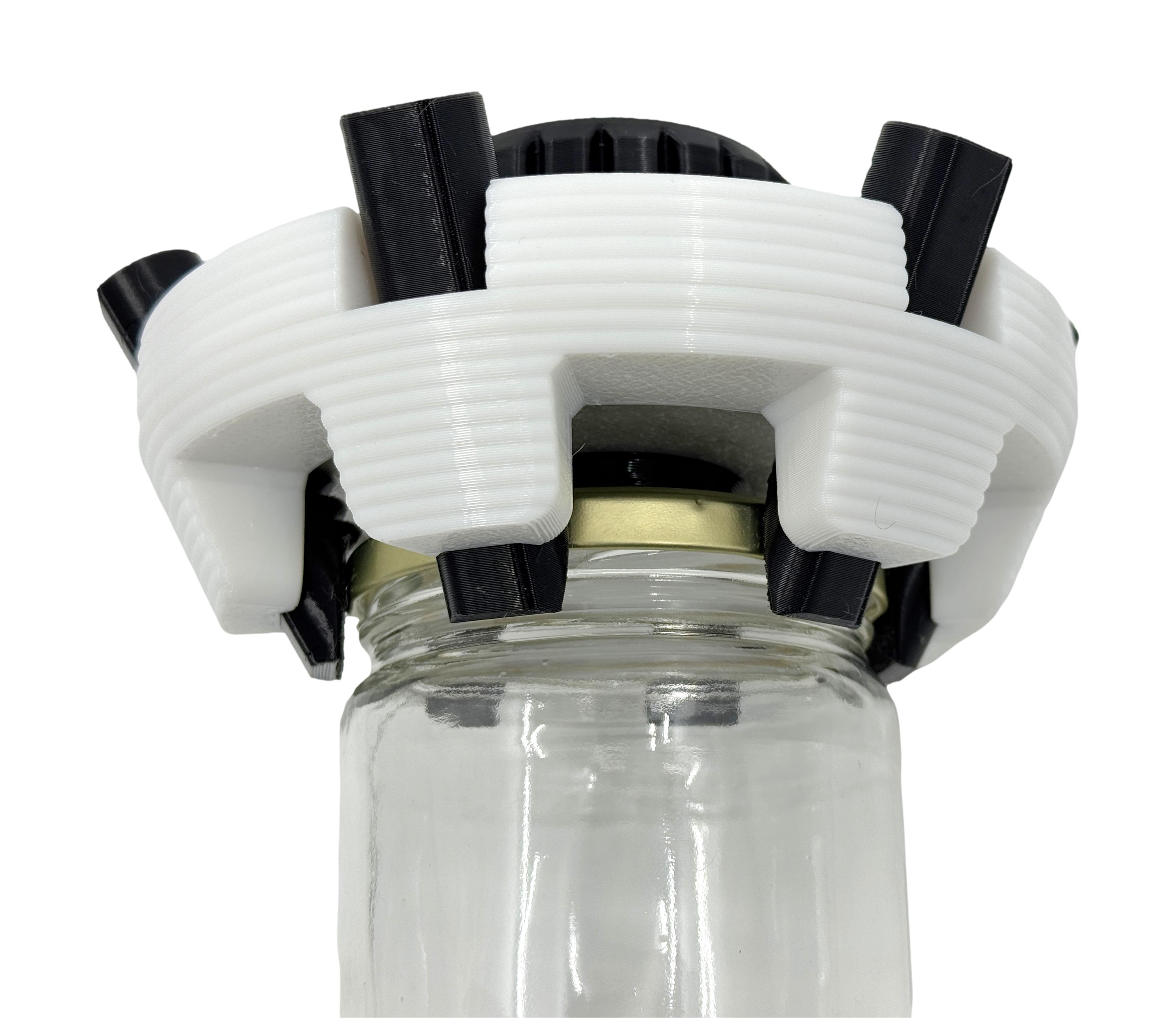 Intulon Jar Lid Opener - Precision-Engineered Kitchen Utensil for Opening Jam Gelato Mason Jar Lids with High-Grip Surface & Ergonomic Handle