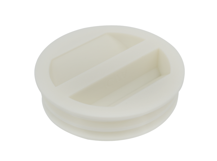 5-inch Tube Portable AC Exhaust Hose Wall Mount Plug - Clockwise Thread 5CWPLUG - Image 1